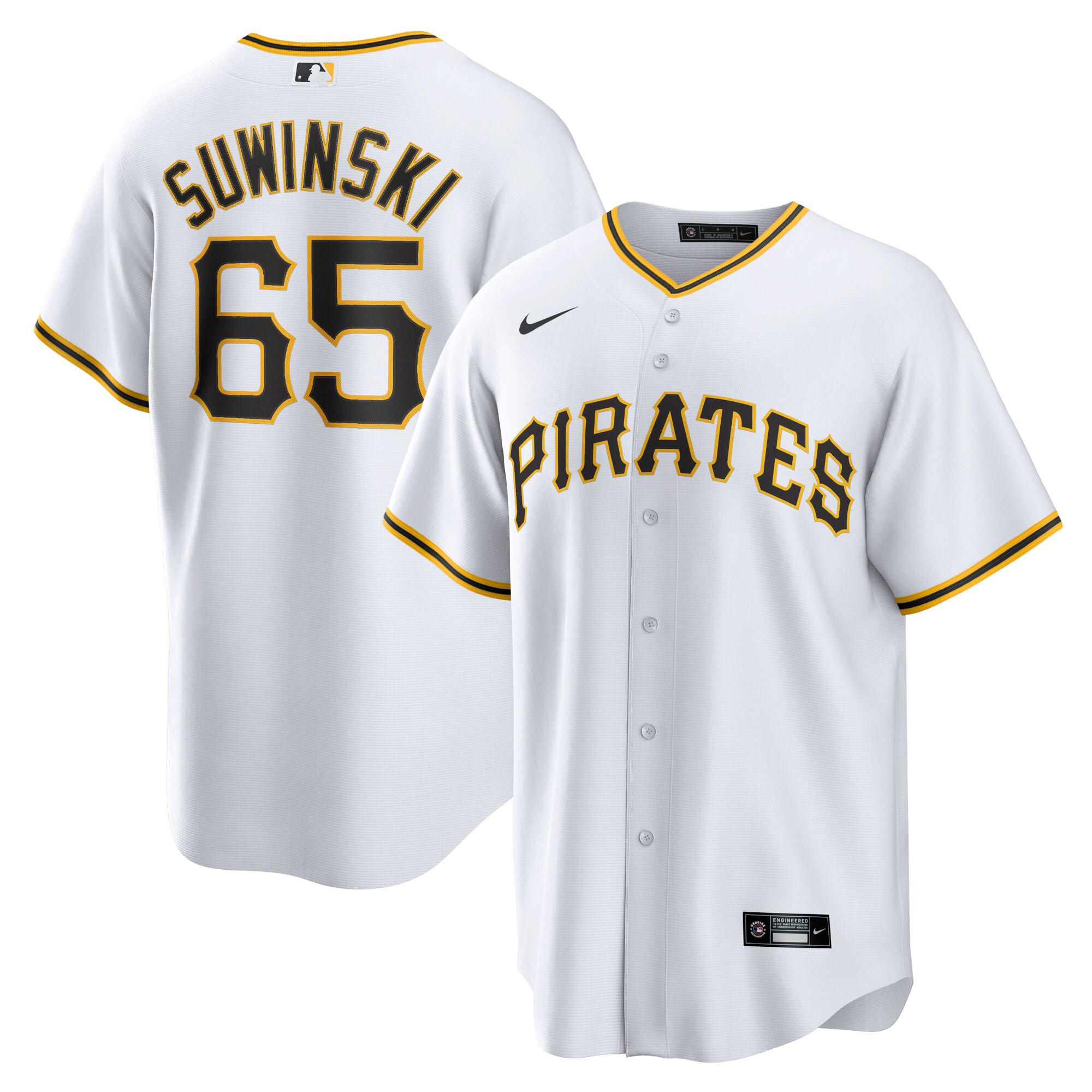 Jack Suwinski Pittsburgh Pirates Home Replica Baseball Jersey - White