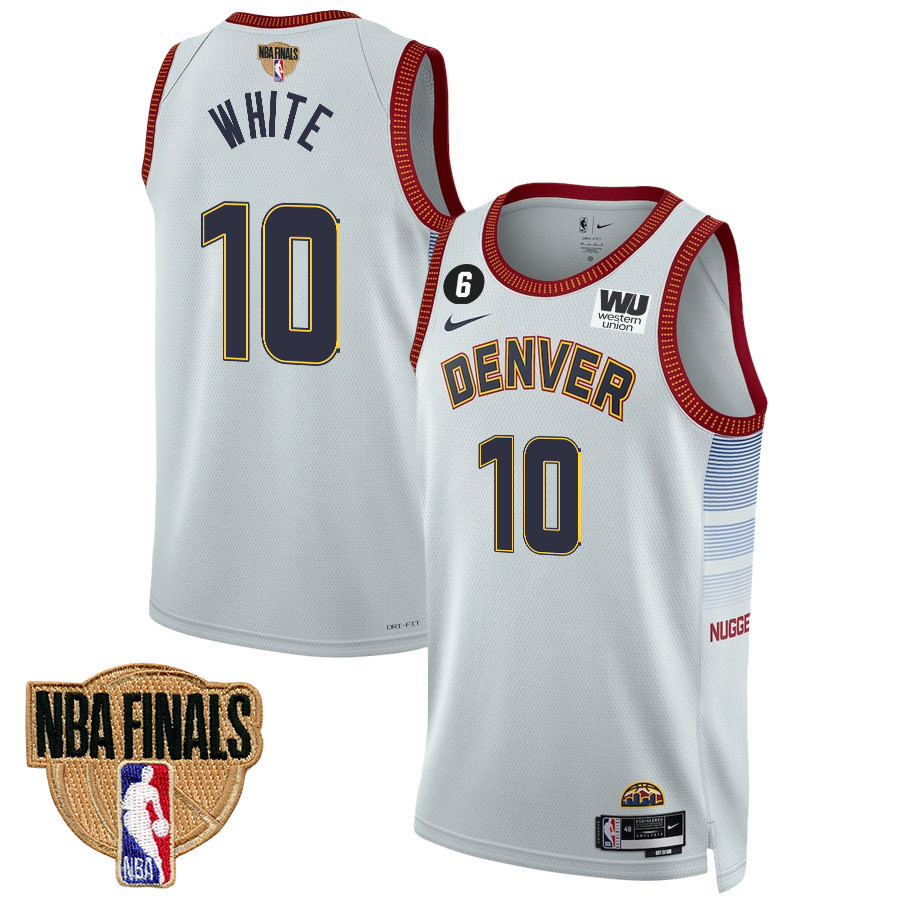 Jack White 10 Denver Nuggets Final Champions 2023 Swingman YOUTH Basketball Jersey - White - JS703 