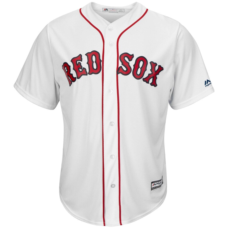 Alternative view of Jackie Bradley Jr. Boston Red Sox Majestic Home Official Replica Cool Base Player Baseball Jersey - White Color