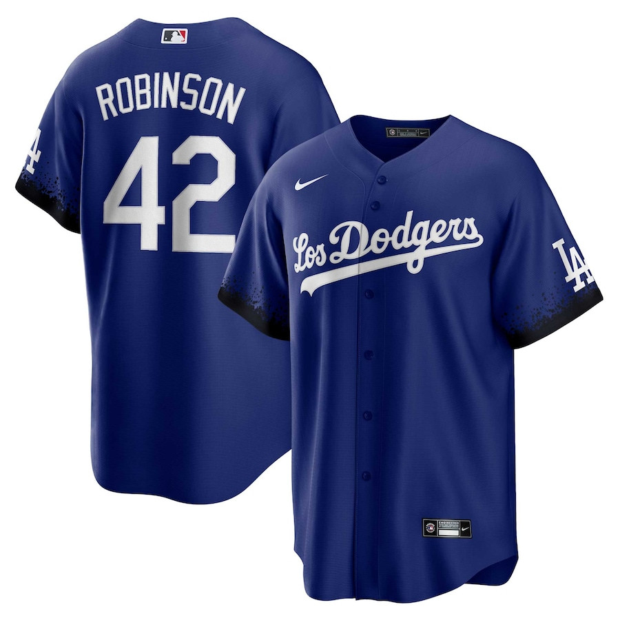 Jackie Robinson 42 Los Angeles Dodgers City Connect Men Baseball Jersey - Royal 