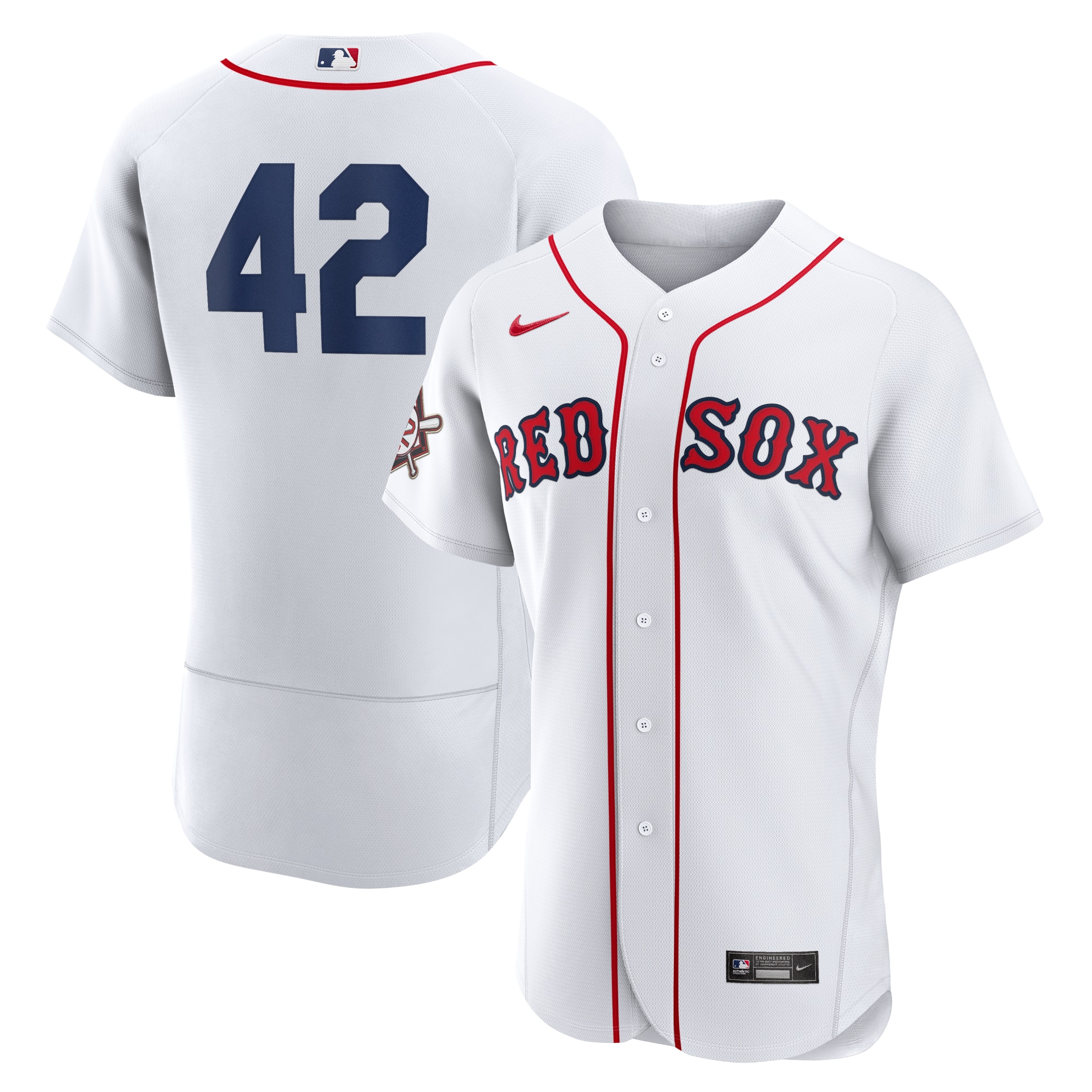 Jackie Robinson Boston Red Sox Authentic Player Baseball Jersey - White