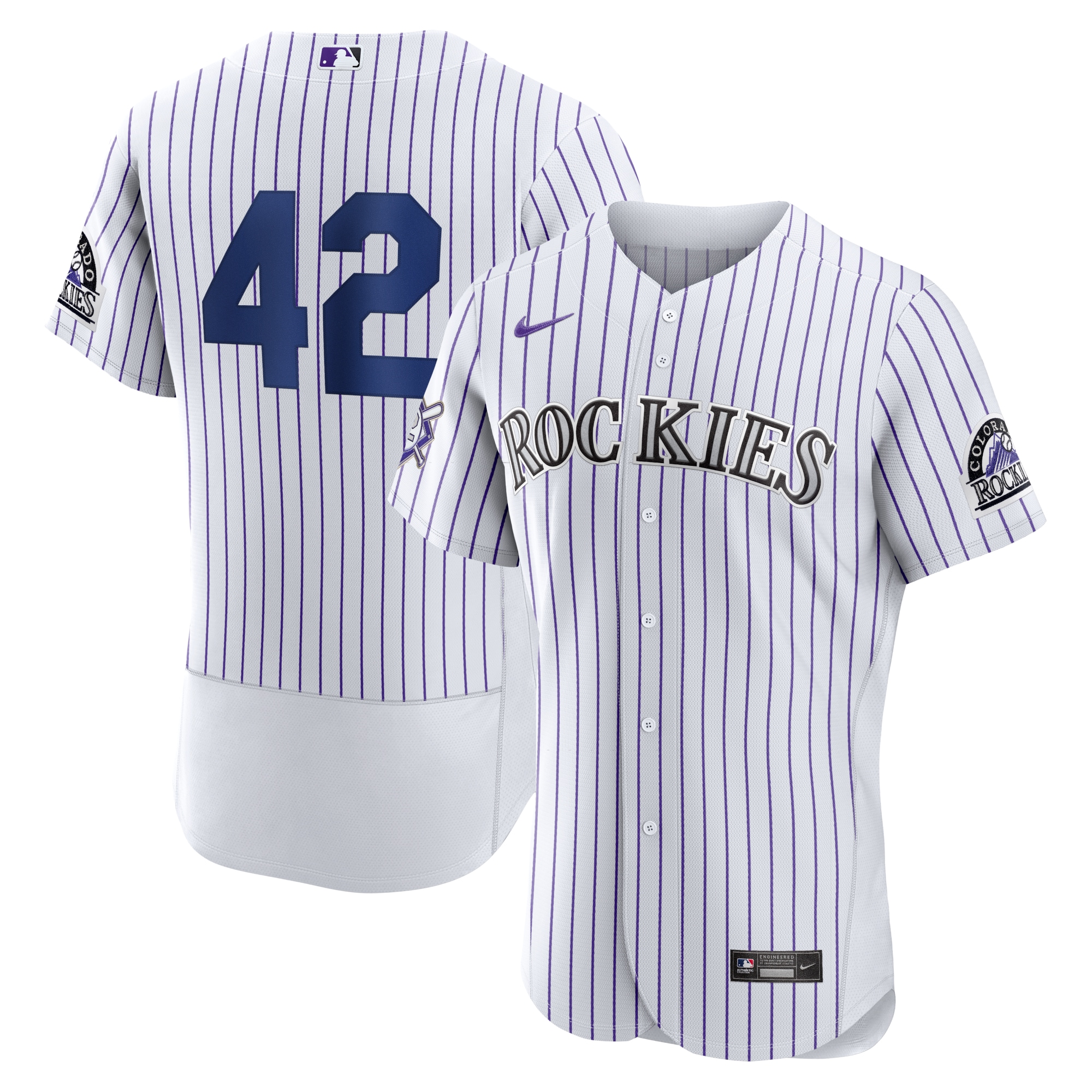 Jackie Robinson Colorado Rockies Authentic Player Baseball Jersey - White