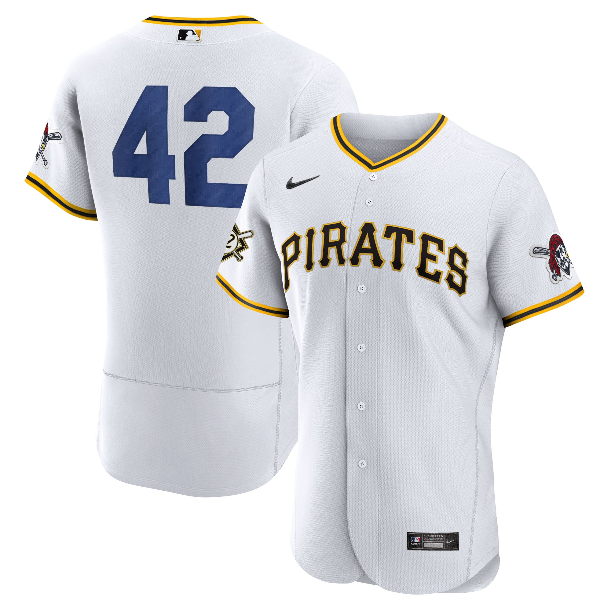 Jackie Robinson Pittsburgh Pirates Authentic Player Baseball Jersey - White