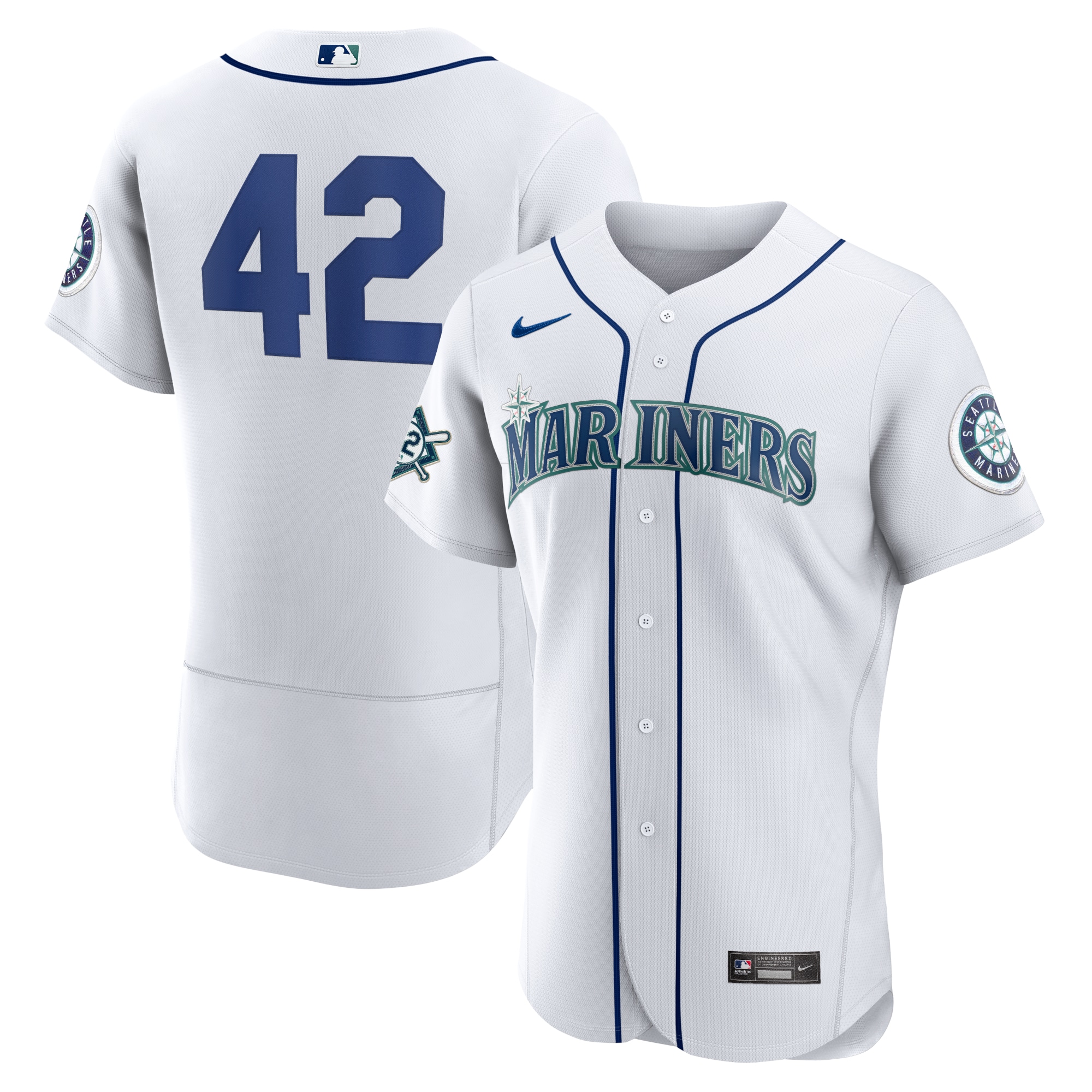 Jackie Robinson Seattle Mariners Authentic Player Baseball Jersey - White