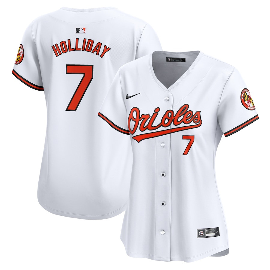Jackson Holliday 7 Baltimore Orioles Home Limited Women Baseball Jersey - White