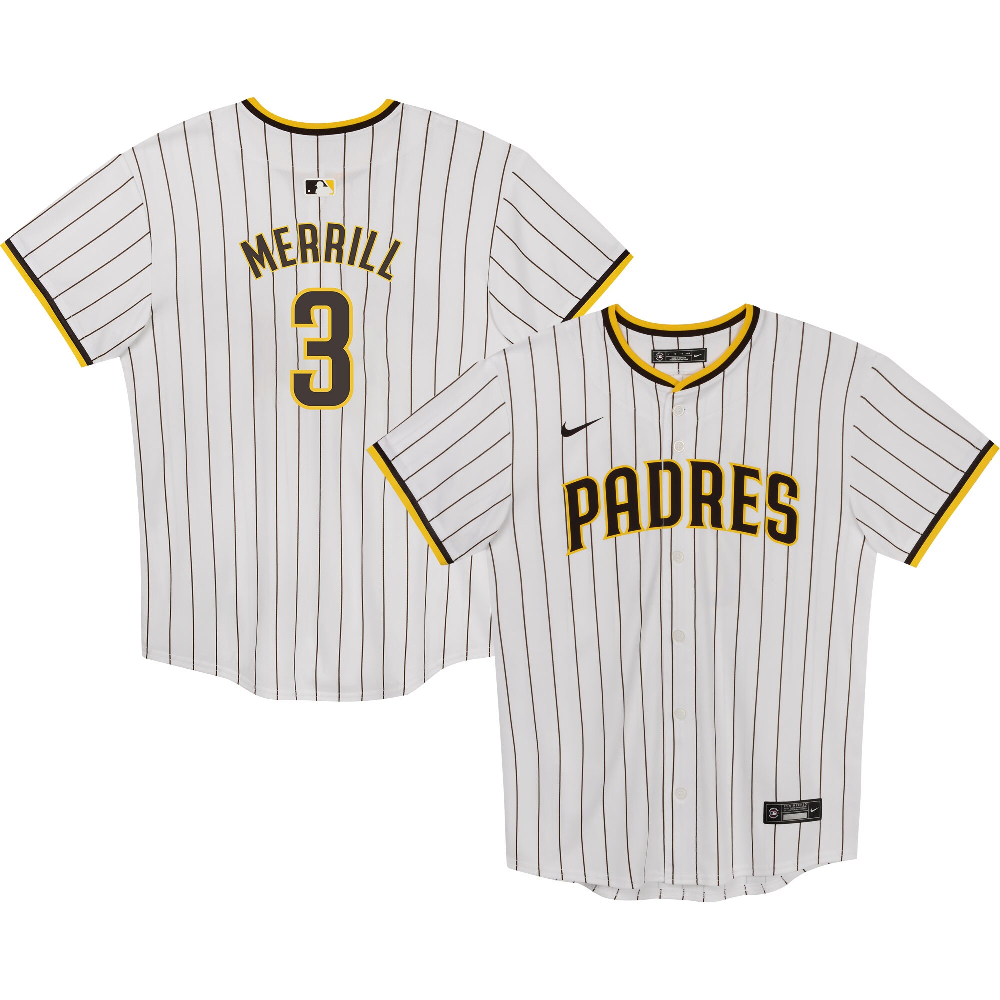 Jackson Merrill San Diego Padres Preschool Home Player Game Baseball Jersey - White