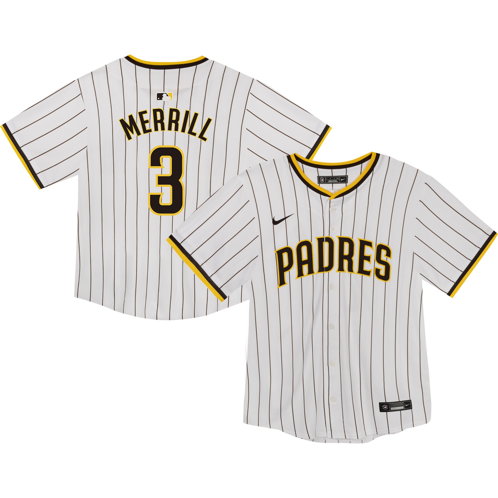 Jackson Merrill San Diego Padres Toddler Home Player Game Baseball Jersey - White