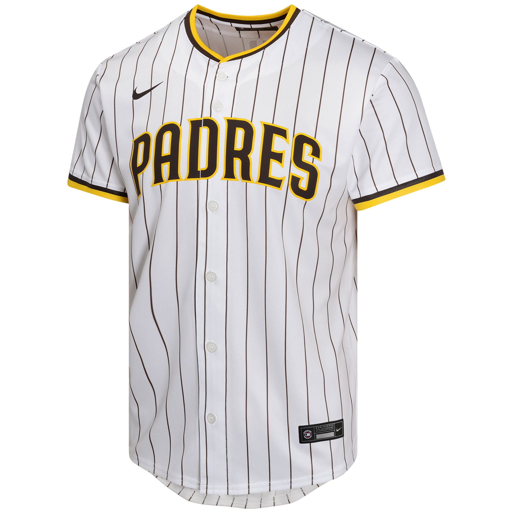 Alternative view of Jackson Merrill San Diego Padres Youth Home Player Game Baseball Jersey - White