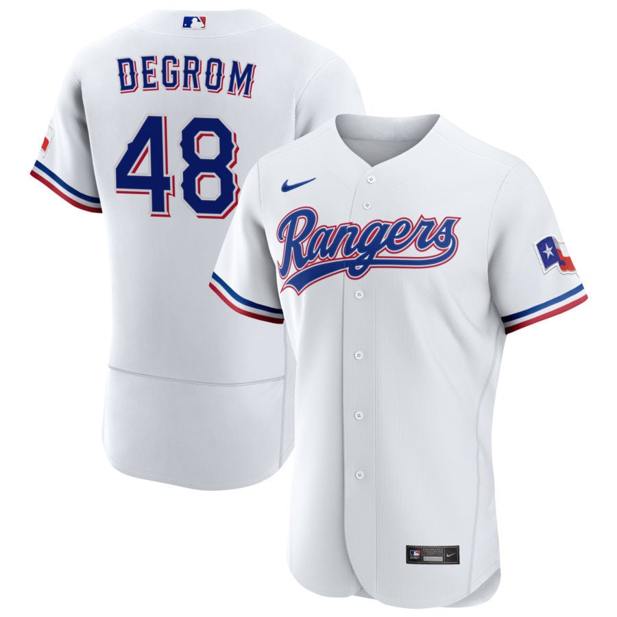 Jacob deGro 48 Texas Rangers 2023 Home Elite Jersey - White - JS115 