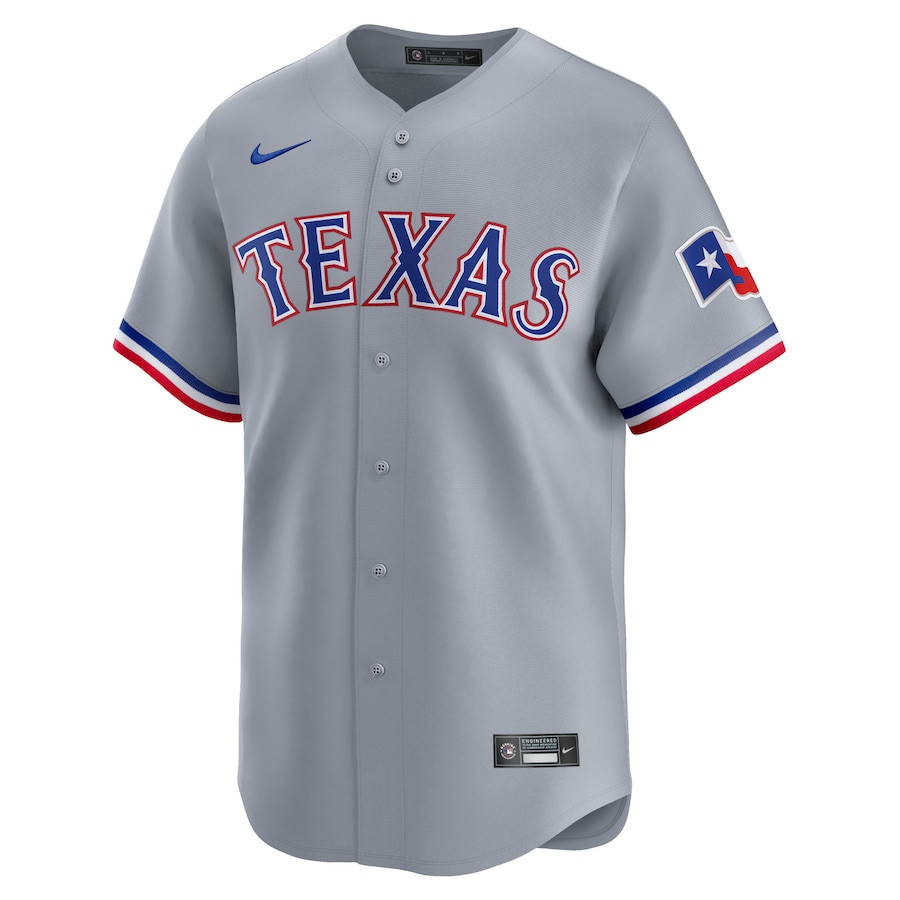 Alternative view of Jacob deGrom 48 Texas Rangers Away Limited Player Men Baseball Jersey - Gray - JS372 