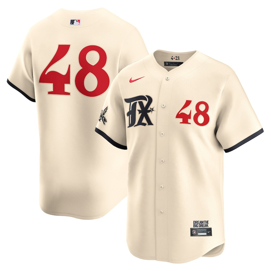 Jacob deGrom 48 Texas Rangers City Connect Limited Men Baseball Jersey - Natural - JS844 