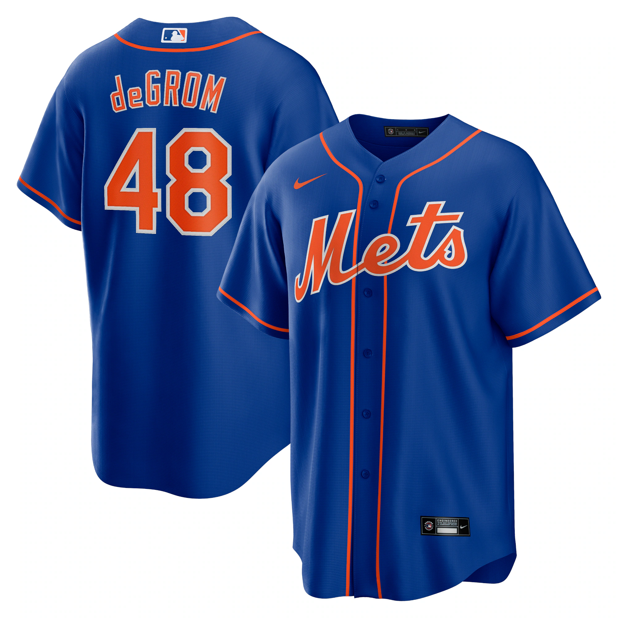 Jacob Degrom New York Mets Alternate Replica Player Name Jersey - Royal