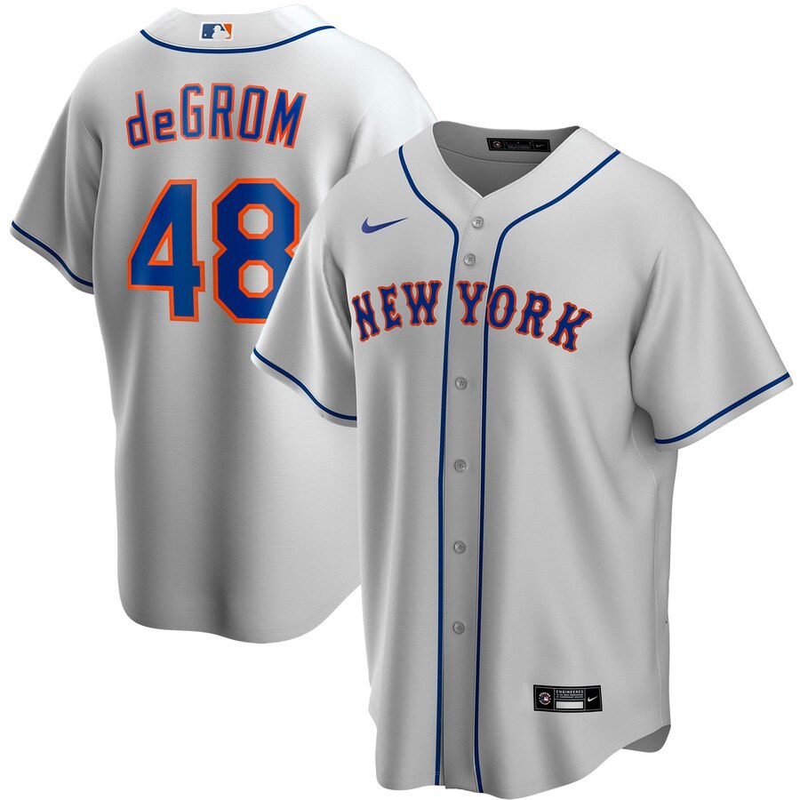 Jacob Degrom New York Mets Road 2020 Replica Player Baseball Jersey ÃƒÂ¢Ã¢â€šÂ¬Ã¢â‚¬Å“ Gray