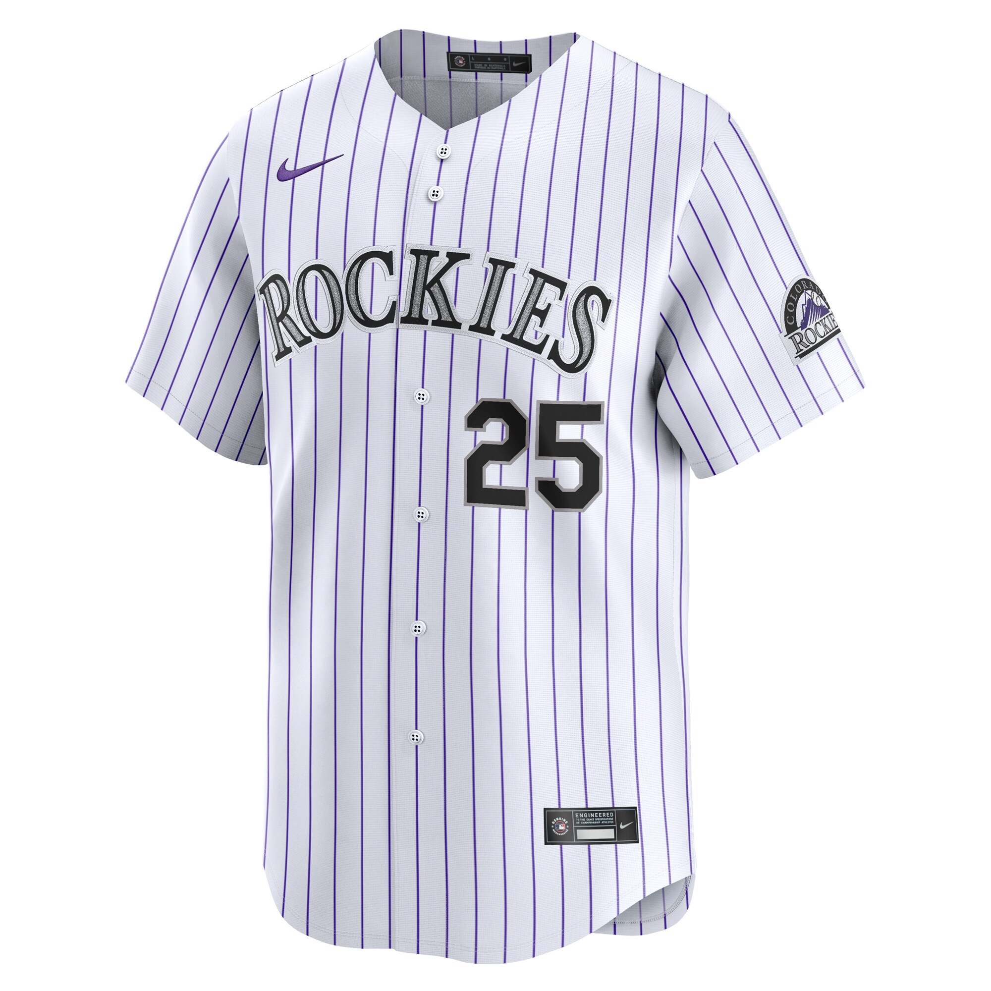 Alternative view of Jacob Stallings Colorado Rockies Home Limited Player Baseball Jersey - White