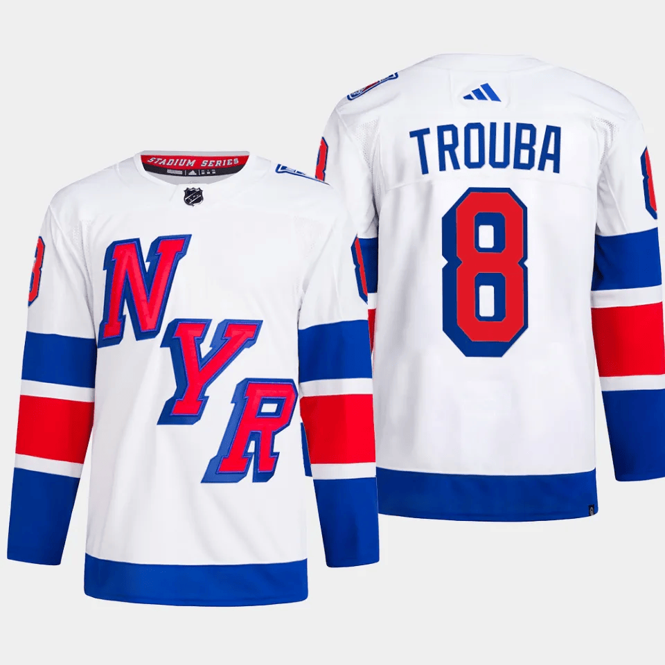 Jacob Trouba 8 New York Rangers 2024 Stadium Series Primegreen Men Hockey Jersey - White - JS575 