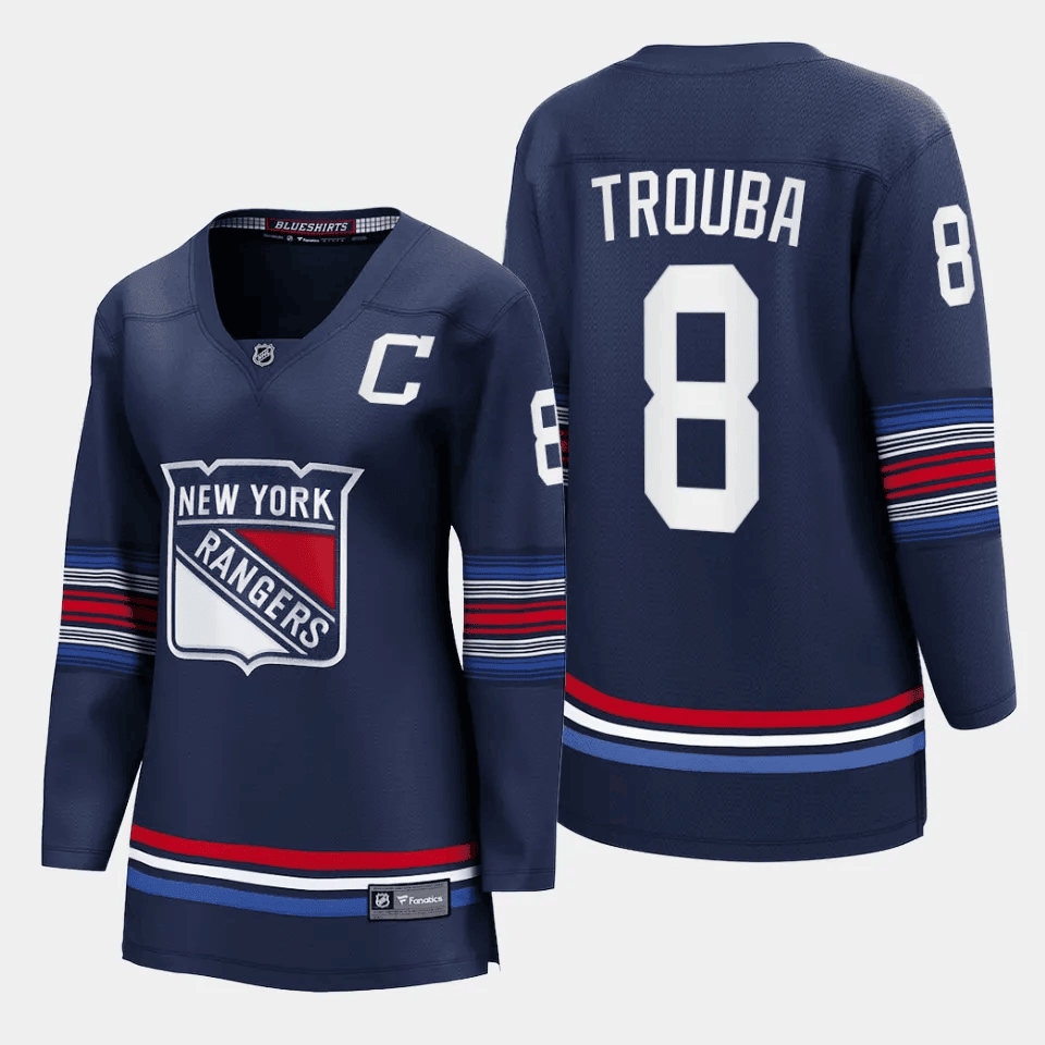 Jacob Trouba 8 New York Rangers Women Alternate Premier Breakaway Hockey Jersey - Navy - JS562 
