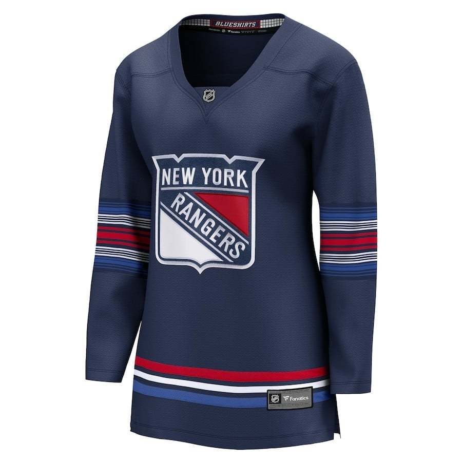 Alternative view of Jacob Trouba 8 New York Rangers Women Alternate Premier Breakaway Hockey Jersey - Navy - JS562 