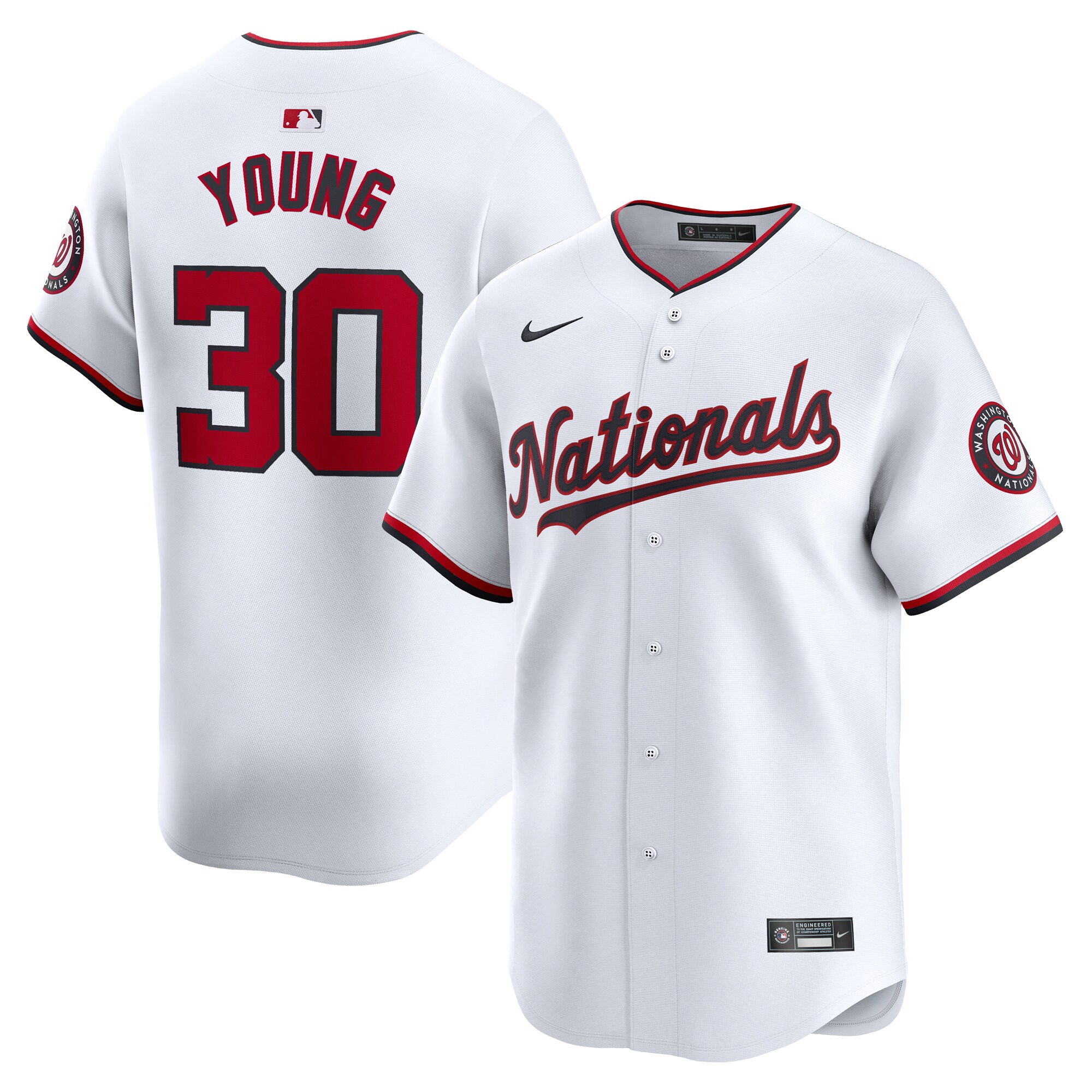 Jacob Young Washington Nationals Home Limited Player Baseball Jersey - White