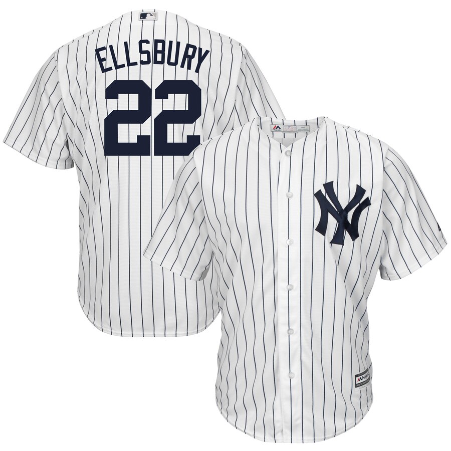 Jacoby Ellsbury New York Yankees Majestic Cool Base Player Baseball Jersey - White