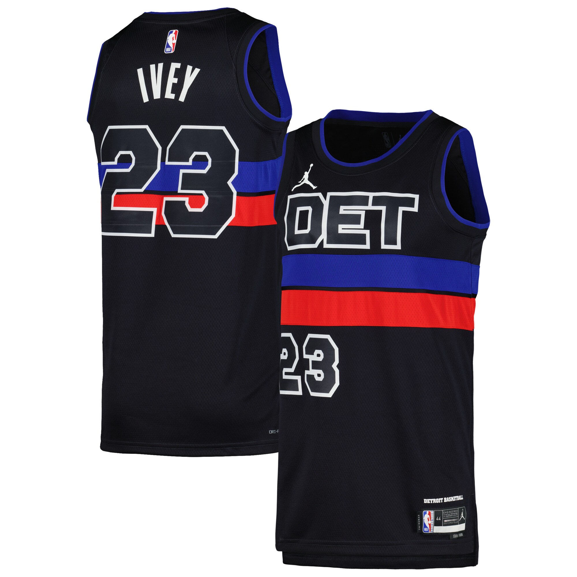 Jaden Ivey Detroit Pistons Jordan Brand Unisex Swingman Basketball Jersey - Statement Edition - Black