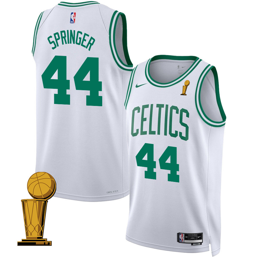 Jaden Springer 44 Boston Celtics 2024 FINALS CHAMPIONS Swingman Basketball Jersey - Association Edition - White - JS959