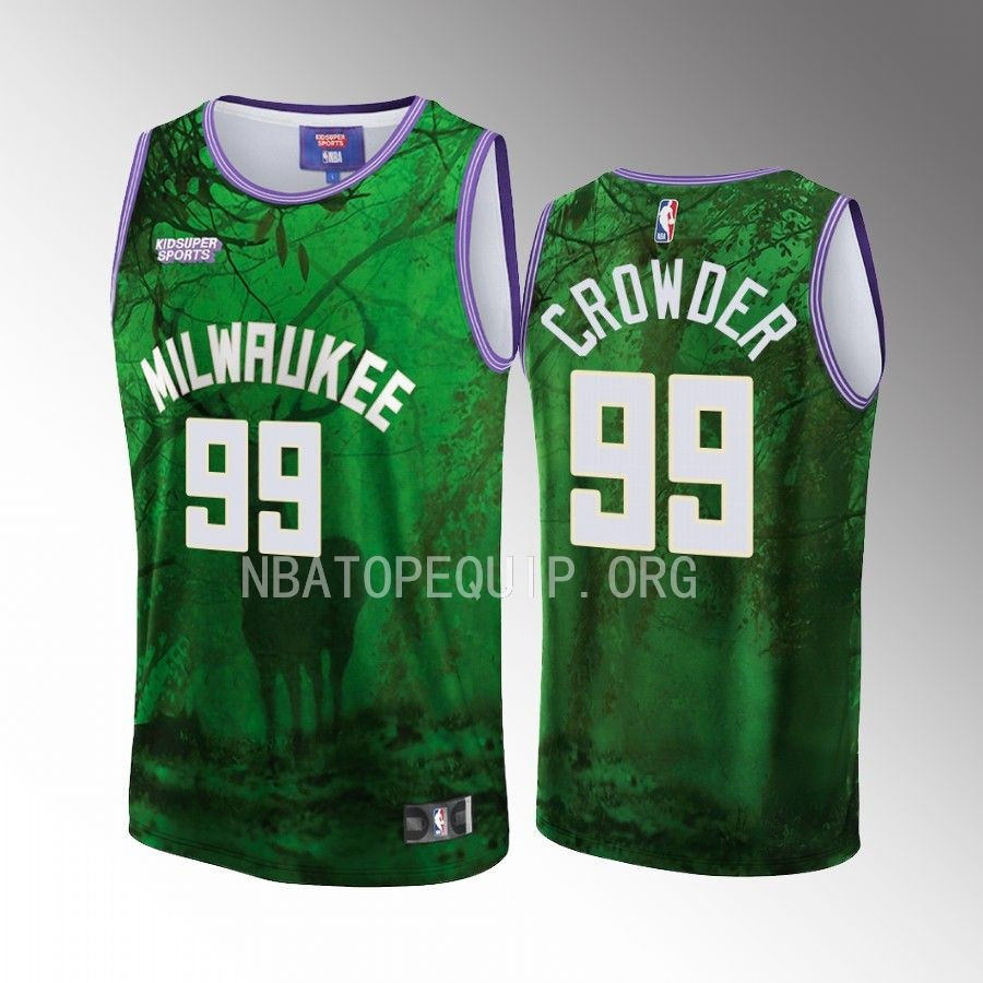 Jae Crowder 99 Milwaukee Bucks NBA & KidSuper Studios Unisex Hometown Basketball Jersey - JS379 