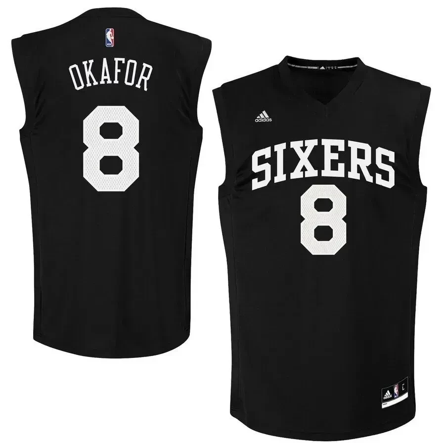 Jahlil Okafor Philadelphia 76ers Fashion Basketball Jersey - Black - JS480 