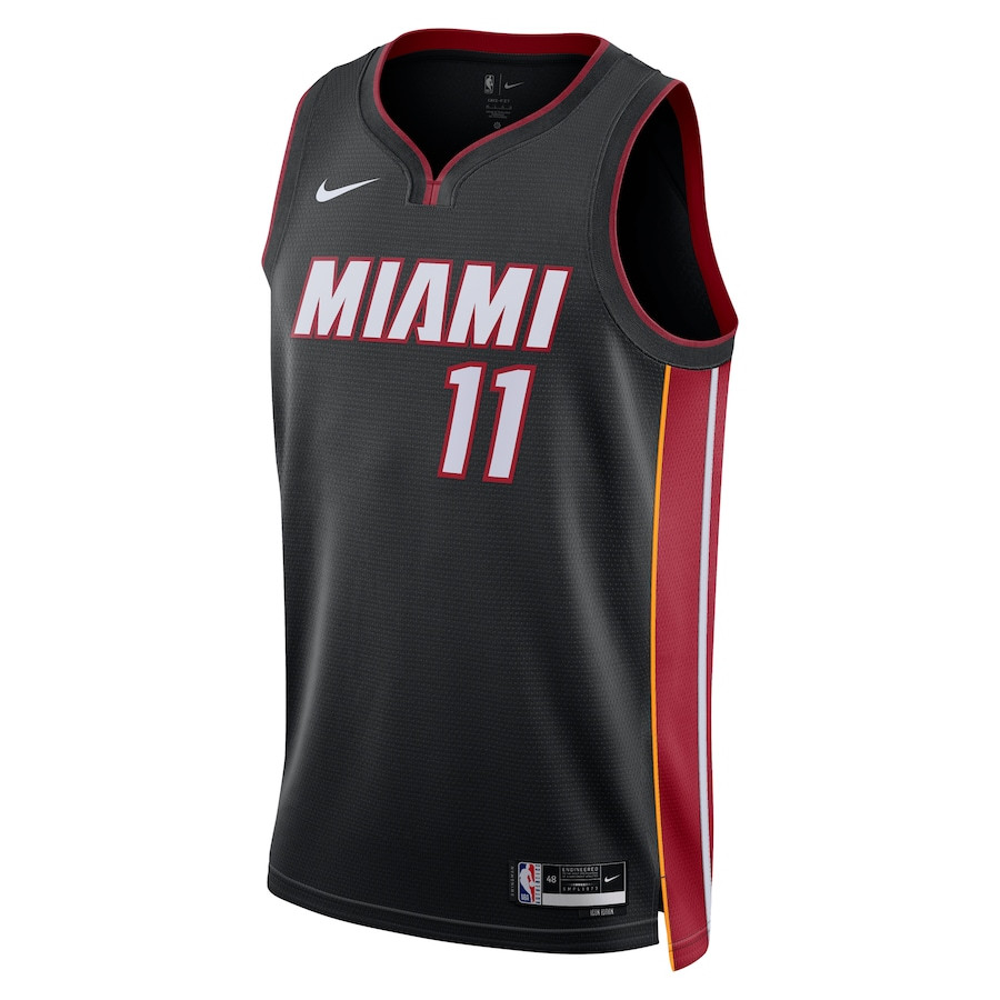 Alternative view of Jaime Jaquez Jr. 11 Miami Heat Unisex Swingman Basketball Jersey - Icon Edition - Black - JS304 