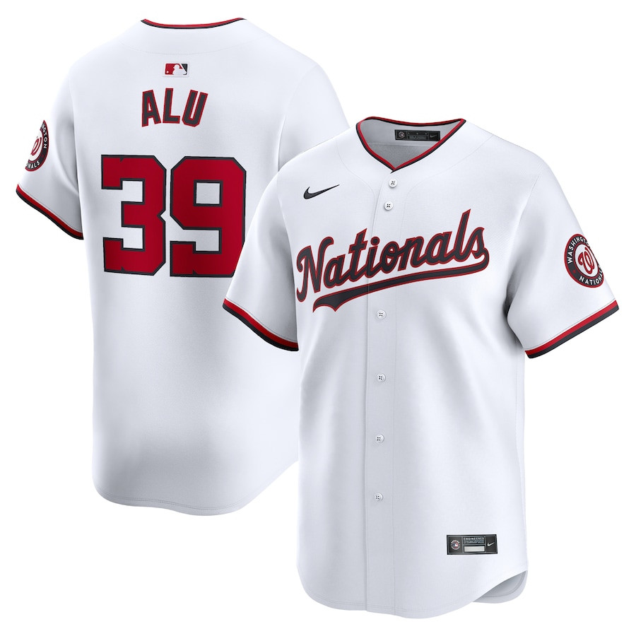 Jake Alu 39 Washington Nationals Home Limited Player Men Baseball Jersey - White - JS818 
