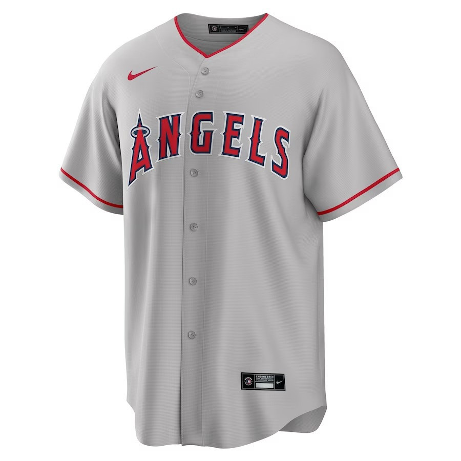 Alternative view of Jake Lamb 18 Los Angeles Angels Gray Road Baseball Jersey - Men Gray 