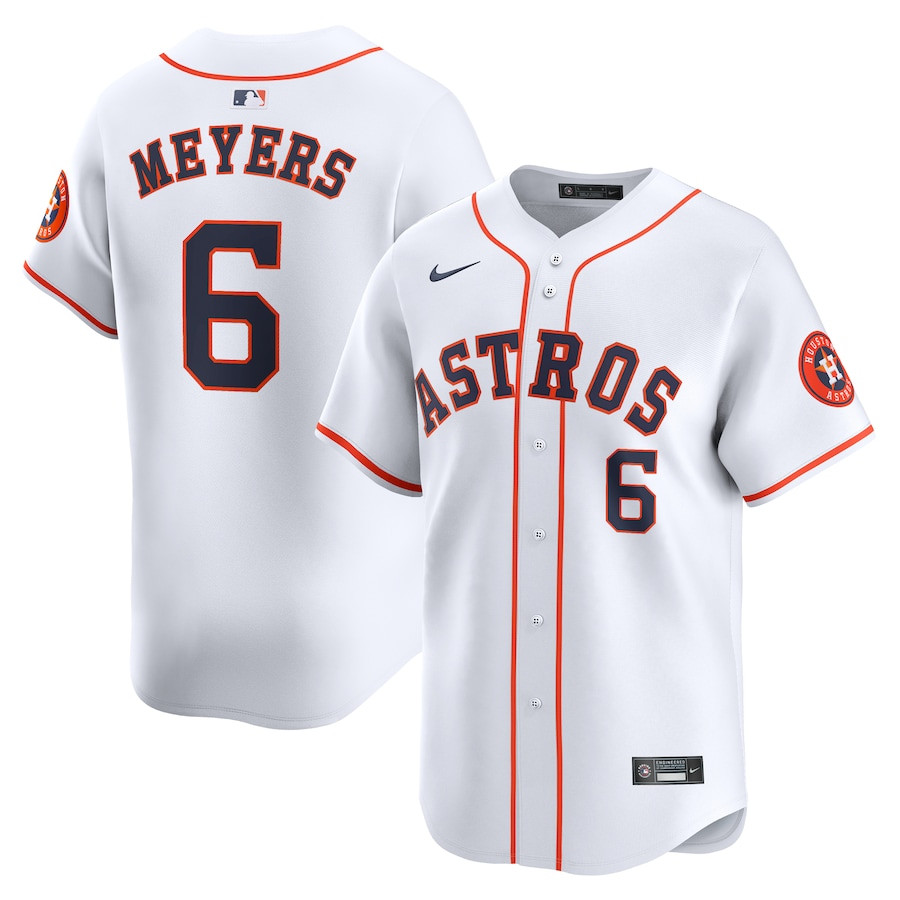 Jake Meyers 6 Houston Astros Home Limited Player Men Baseball Jersey - White 