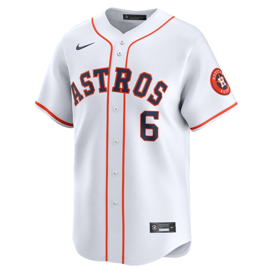 Alternative view of Jake Meyers 6 Houston Astros Home Limited Player Men Baseball Jersey - White 