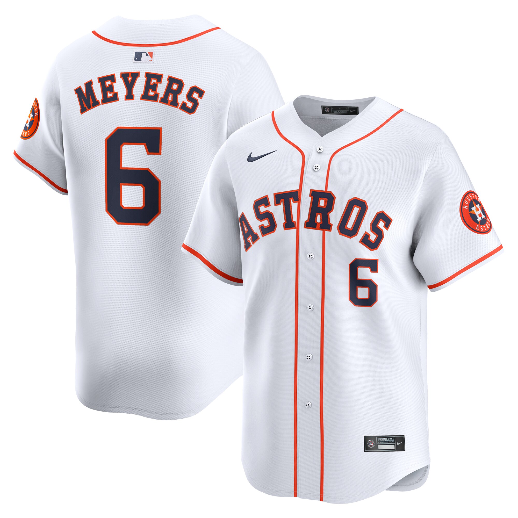 Jake Meyers Houston Astros Home Limited Player Baseball Jersey - White