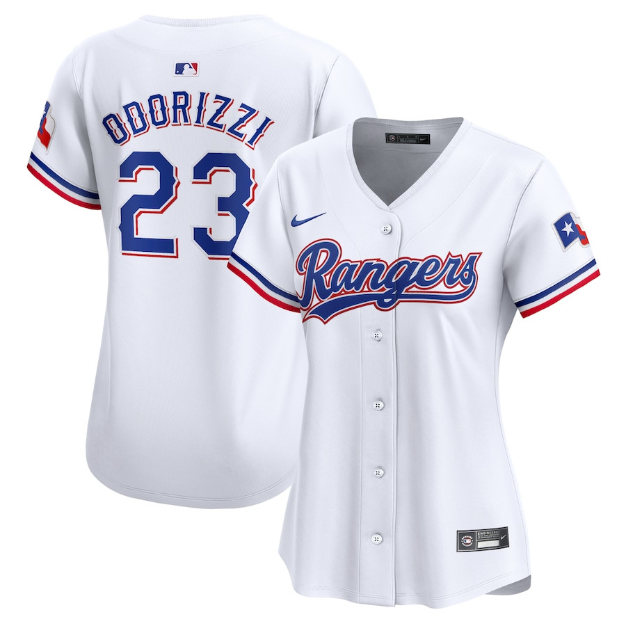 Jake Odorizzi 23 Texas Rangers Women Home Limited Player Baseball Jersey - White - JS696 