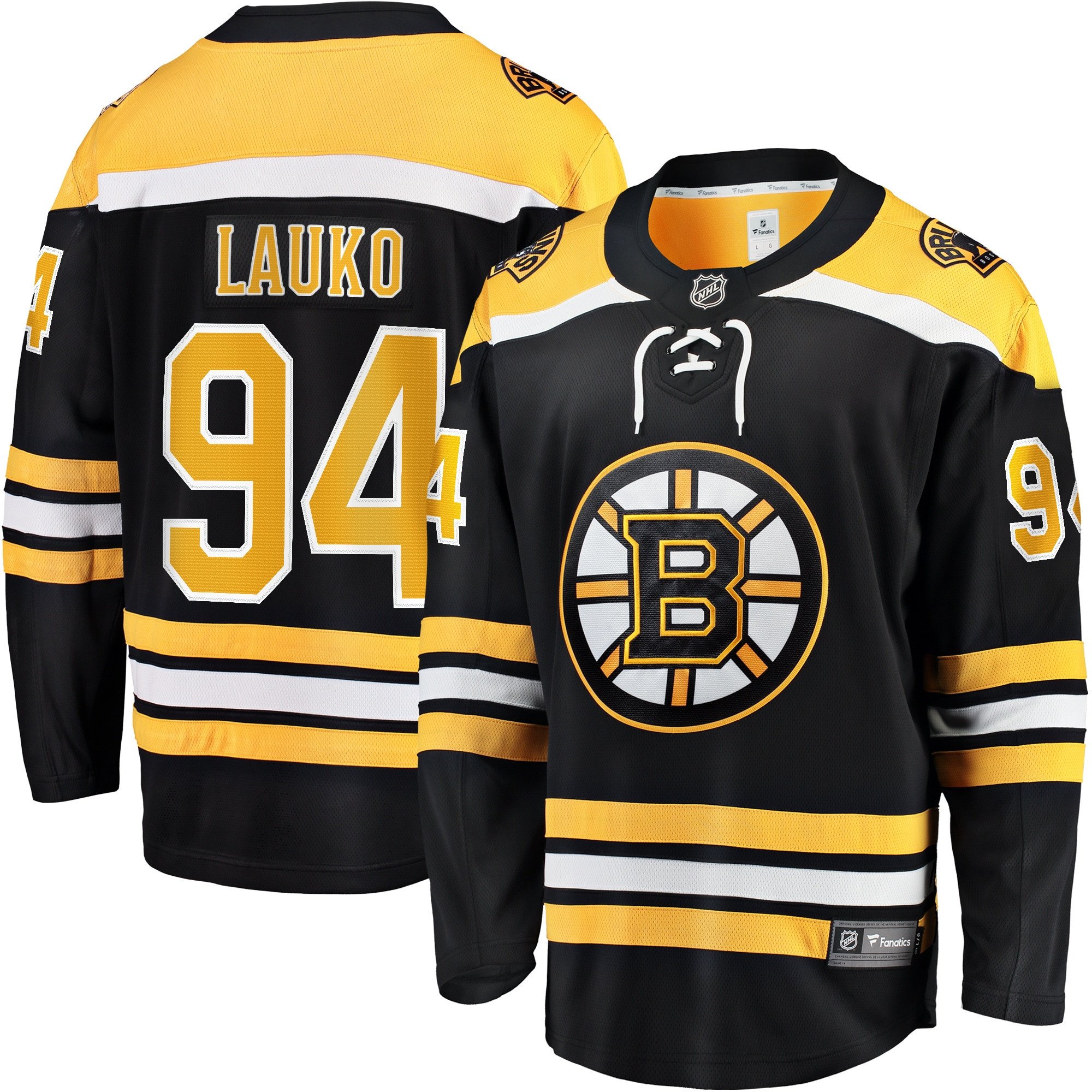 Jakub Lauko 94 Boston Bruins 100th Anniversary Breakaway Hockey Jersey - White - JS416 