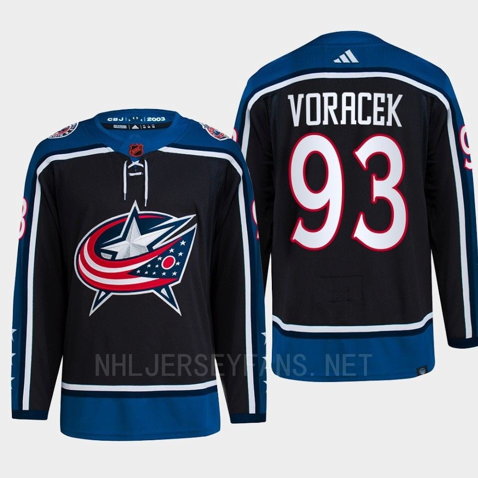 Jakub Voracek 93 Reverse Retro 2.0 2022 Columbus Blue Jackets Navy Hockey Jersey Primegreen - JS544 
