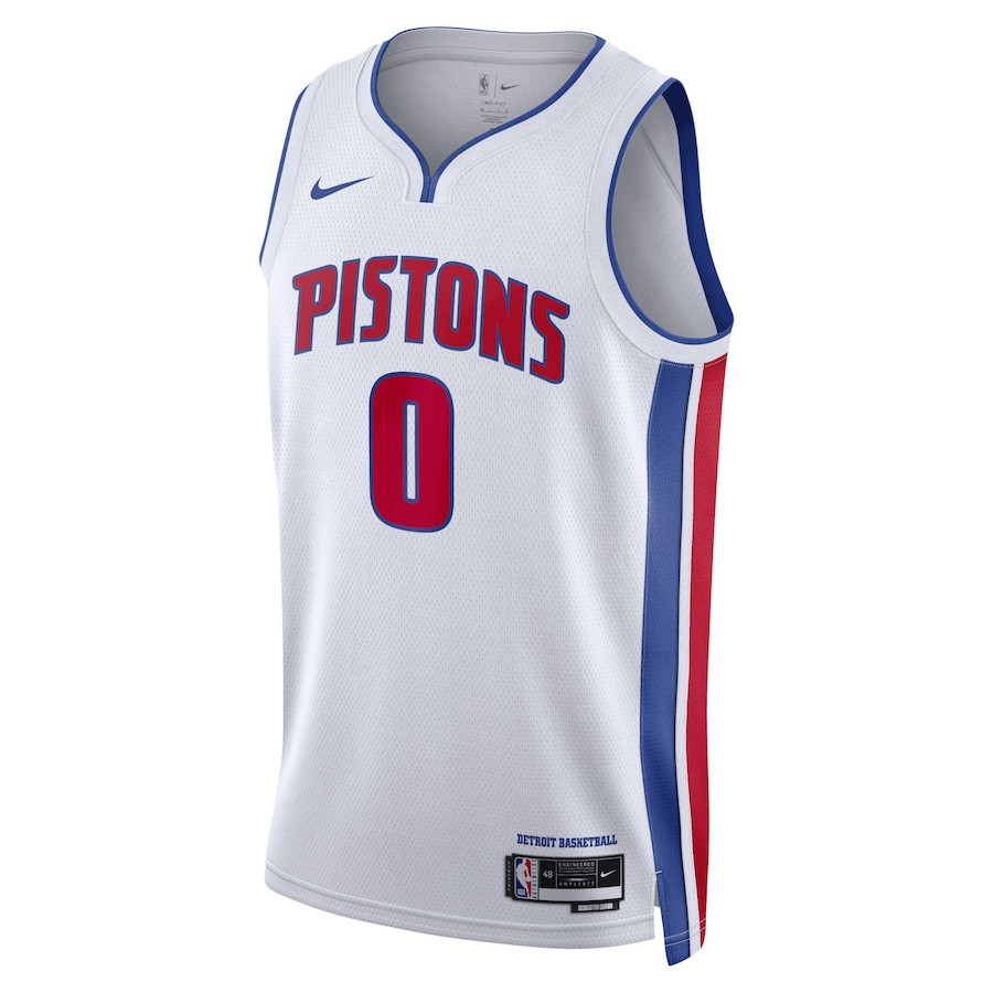 Alternative view of Jalen Duren 0 Detroit Pistons Unisex Swingman Basketball Jersey - Association Edition - White - JS720 
