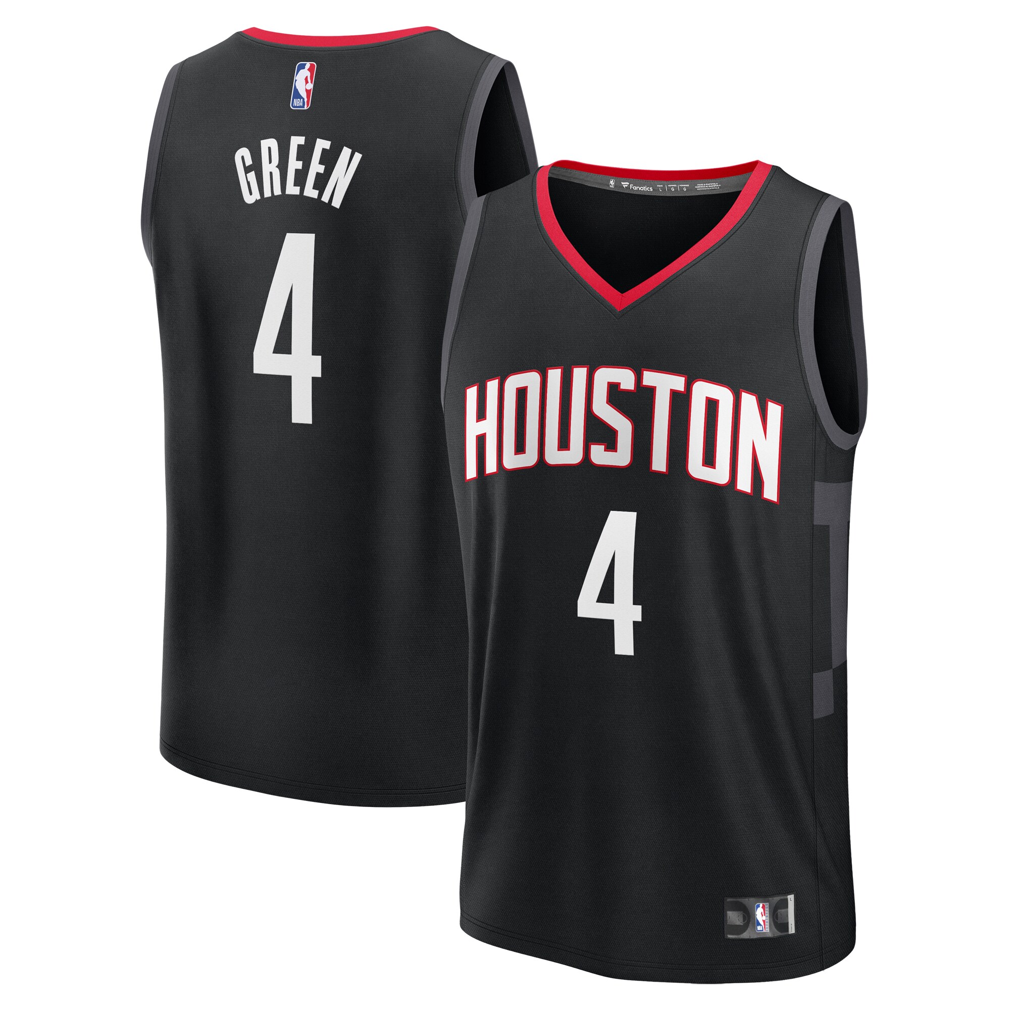 Jalen Green Houston Rockets Fanatics Youth Fast Break Replica Player Basketball Jersey - Statement Edition - Black