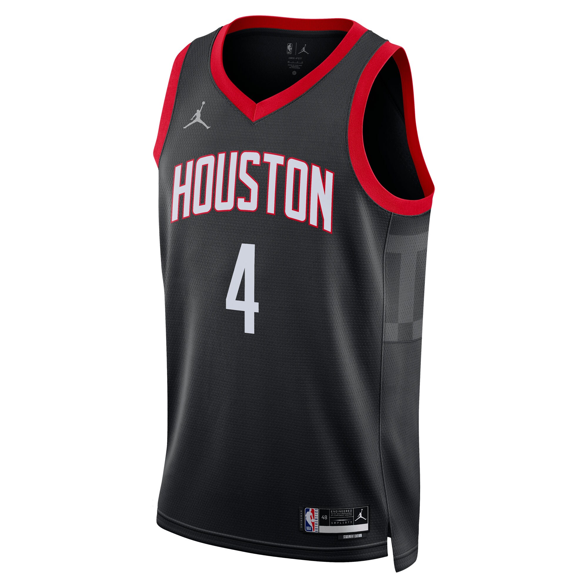 Alternative view of Jalen Green Houston Rockets Jordan Brand Unisex Swingman Basketball Jersey - Statement Edition - Black