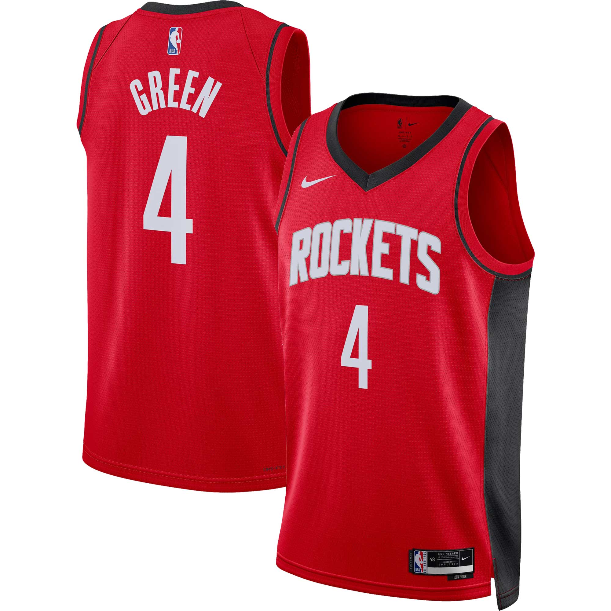 Jalen Green Houston Rockets Unisex Swingman Basketball Jersey - Icon Edition - Red