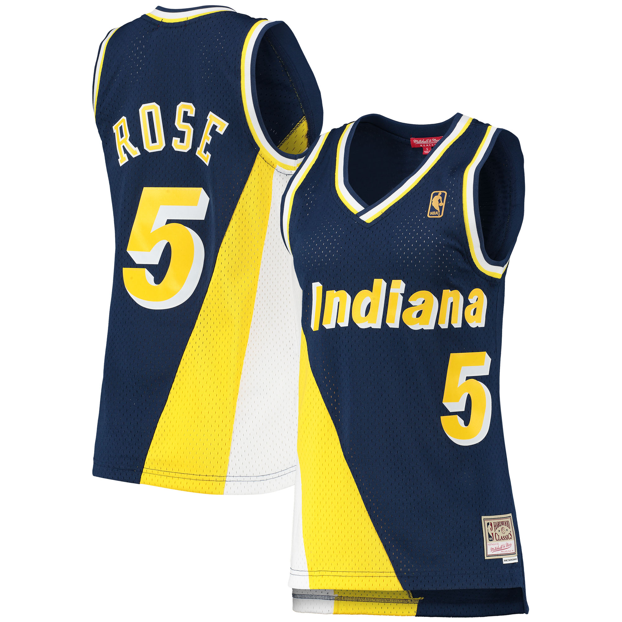 Jalen Rose Indiana Pacers Mitchell & Ness Women's 1996/97 Hardwood Classics Swingman Basketball Jersey - Navy