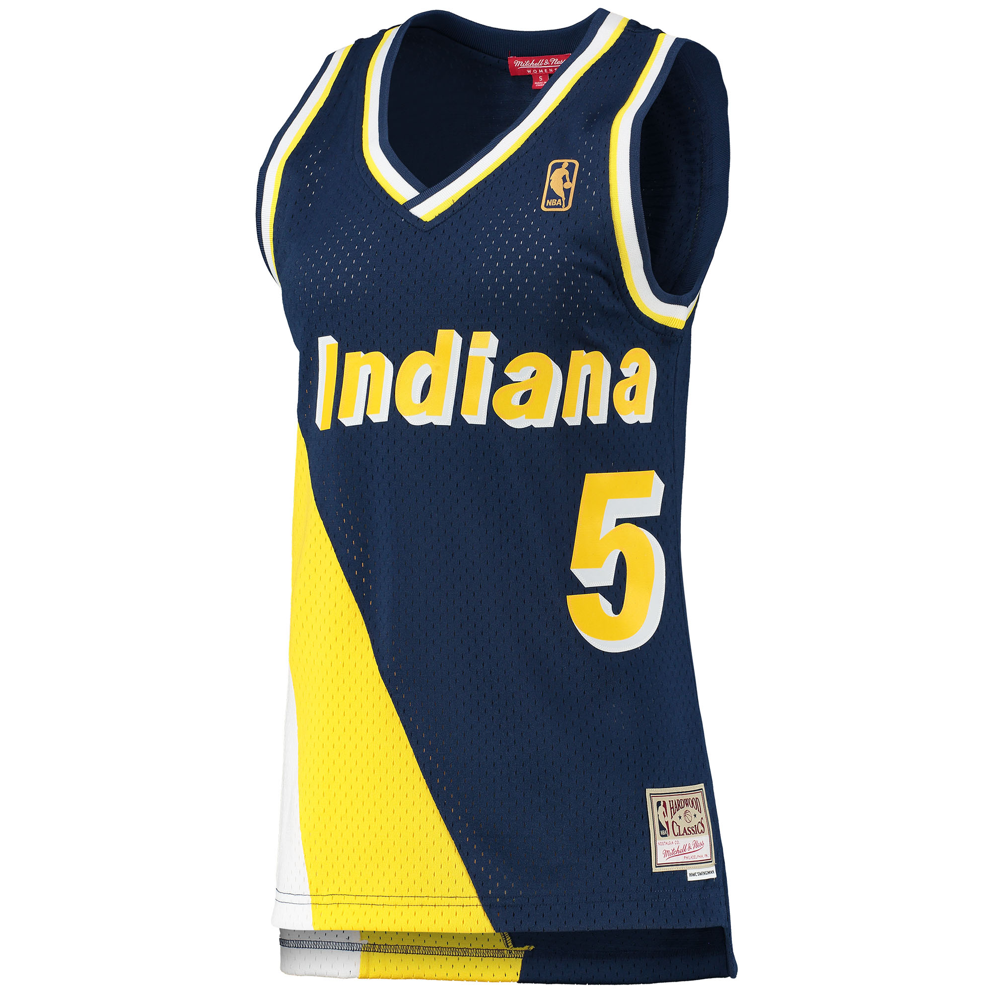 Alternative view of Jalen Rose Indiana Pacers Mitchell & Ness Women's 1996/97 Hardwood Classics Swingman Basketball Jersey - Navy