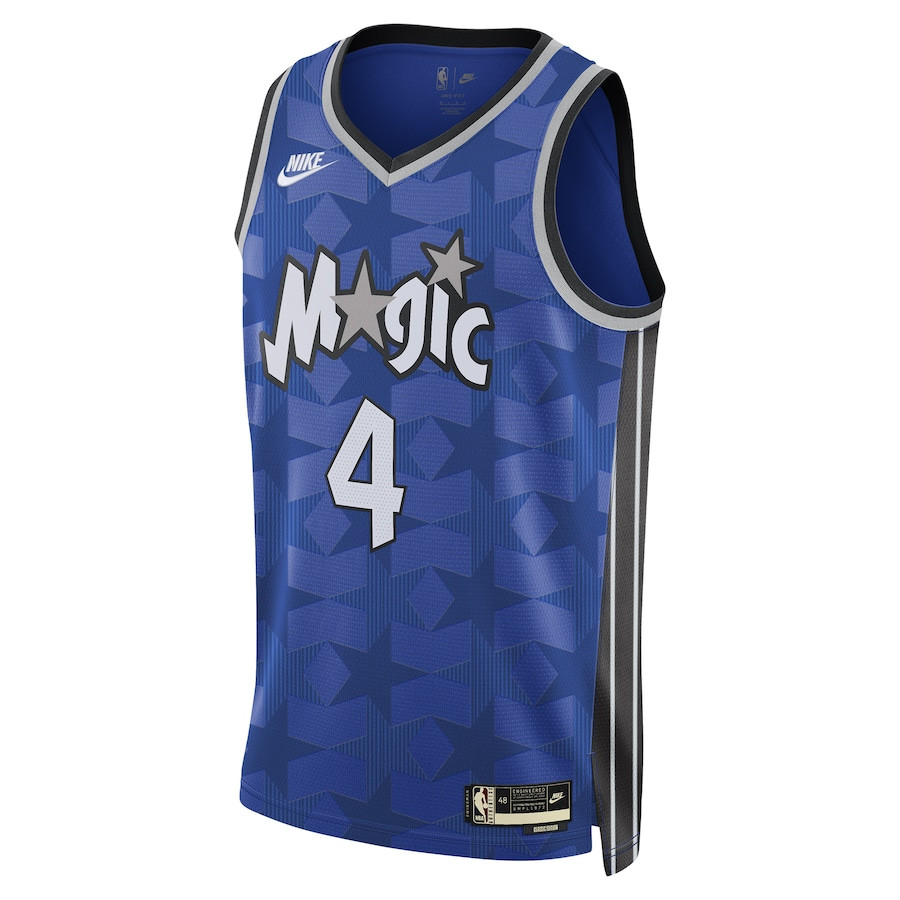 Alternative view of Jalen Suggs 4 Orlando Magic Unisex 2023/24 Swingman Basketball Jersey – Classic Edition - Blue - JS410 