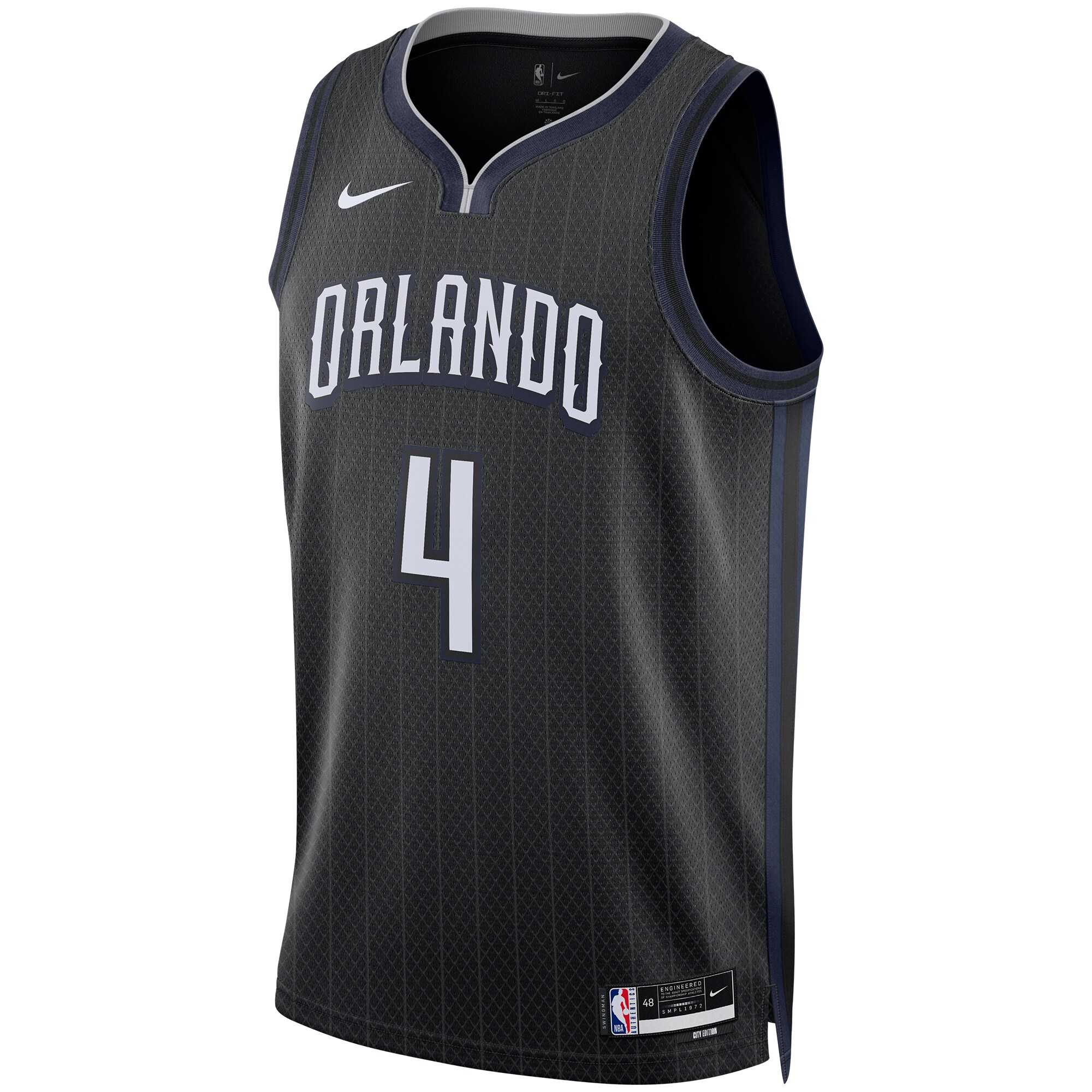Alternative view of Jalen Suggs Orlando Magic Unisex 2022/23 Swingman Basketball Jersey - City Edition - Black