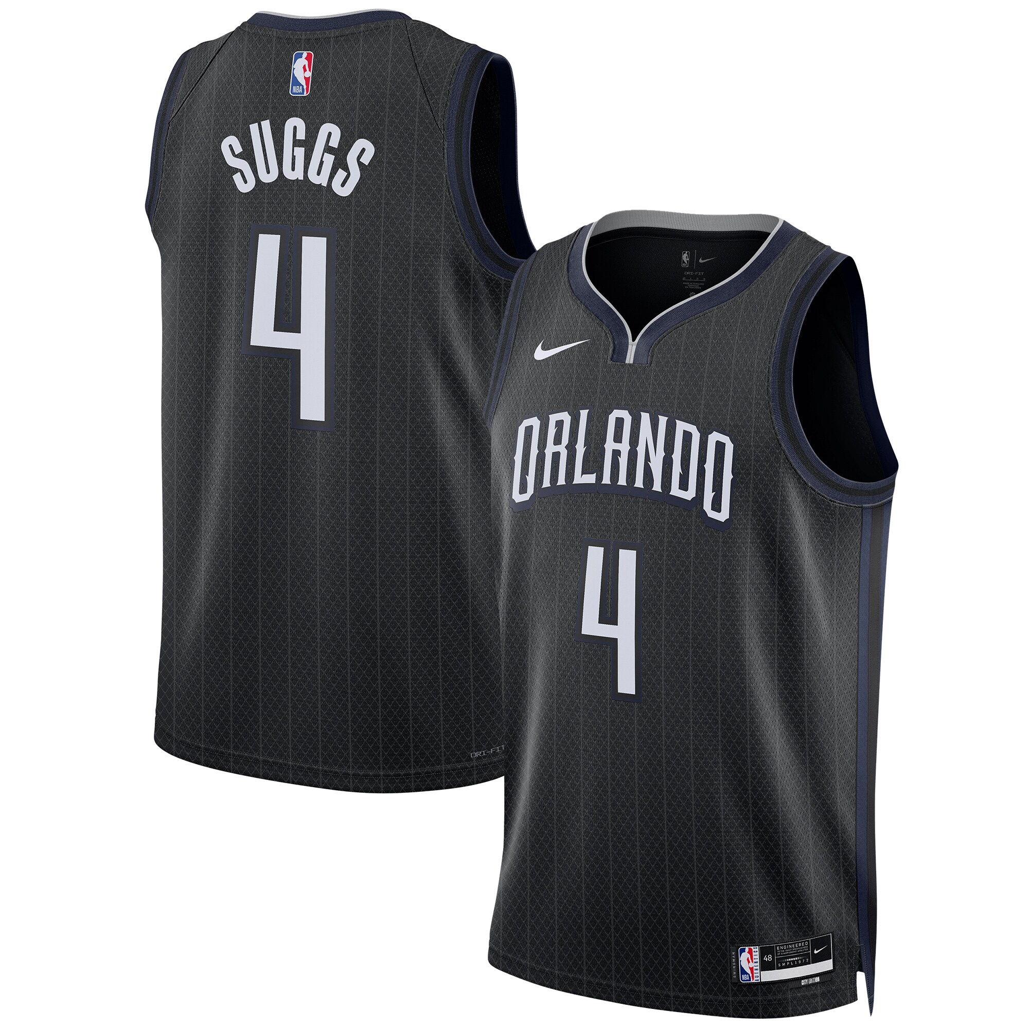 Jalen Suggs Orlando Magic Unisex 2022/23 Swingman Basketball Jersey - City Edition - Black