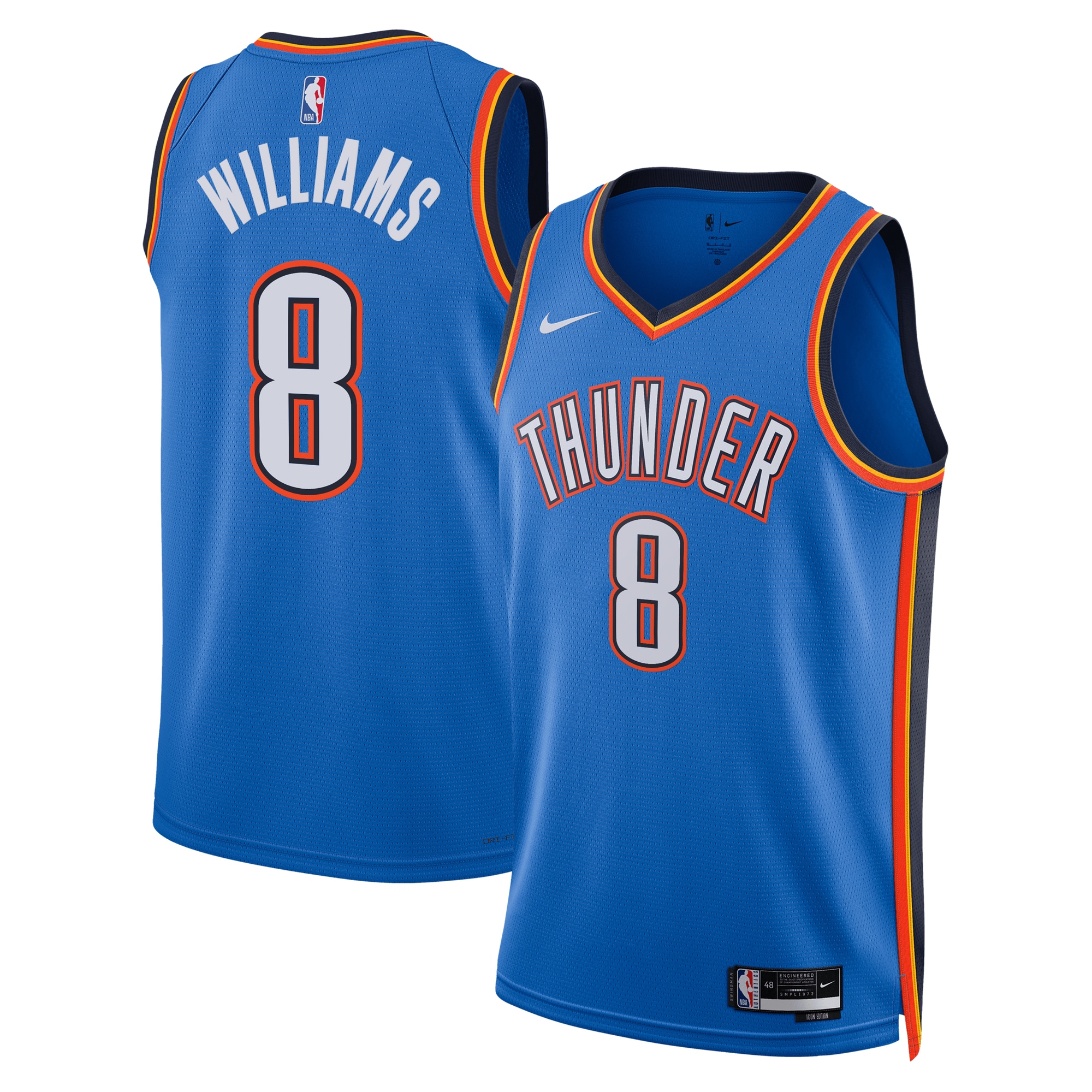 Jalen Williams Oklahoma City Thunder Unisex Swingman Replica Basketball Jersey - Icon Edition - Blue