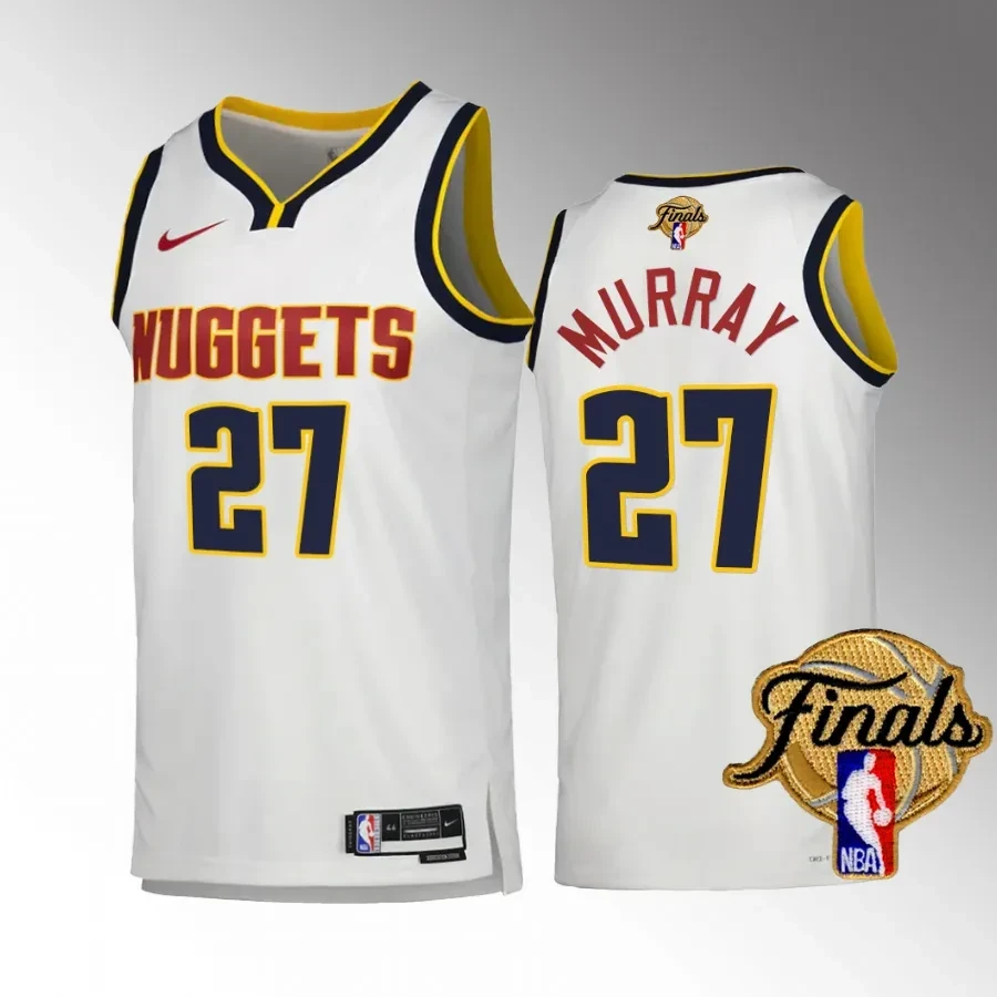 Jamal Murray 27 Denver Nuggets 2023 NBA Finals Champions Edition Basketball Jersey - White - JS325 