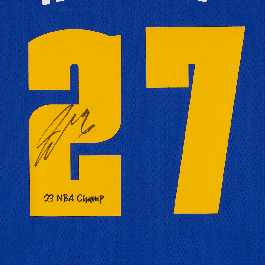 Alternative view of Jamal Murray 27 Denver Nuggets 2023 NBA Finals Champions with "23 NBA Champ" - Blue Basketball Jersey - JS410 