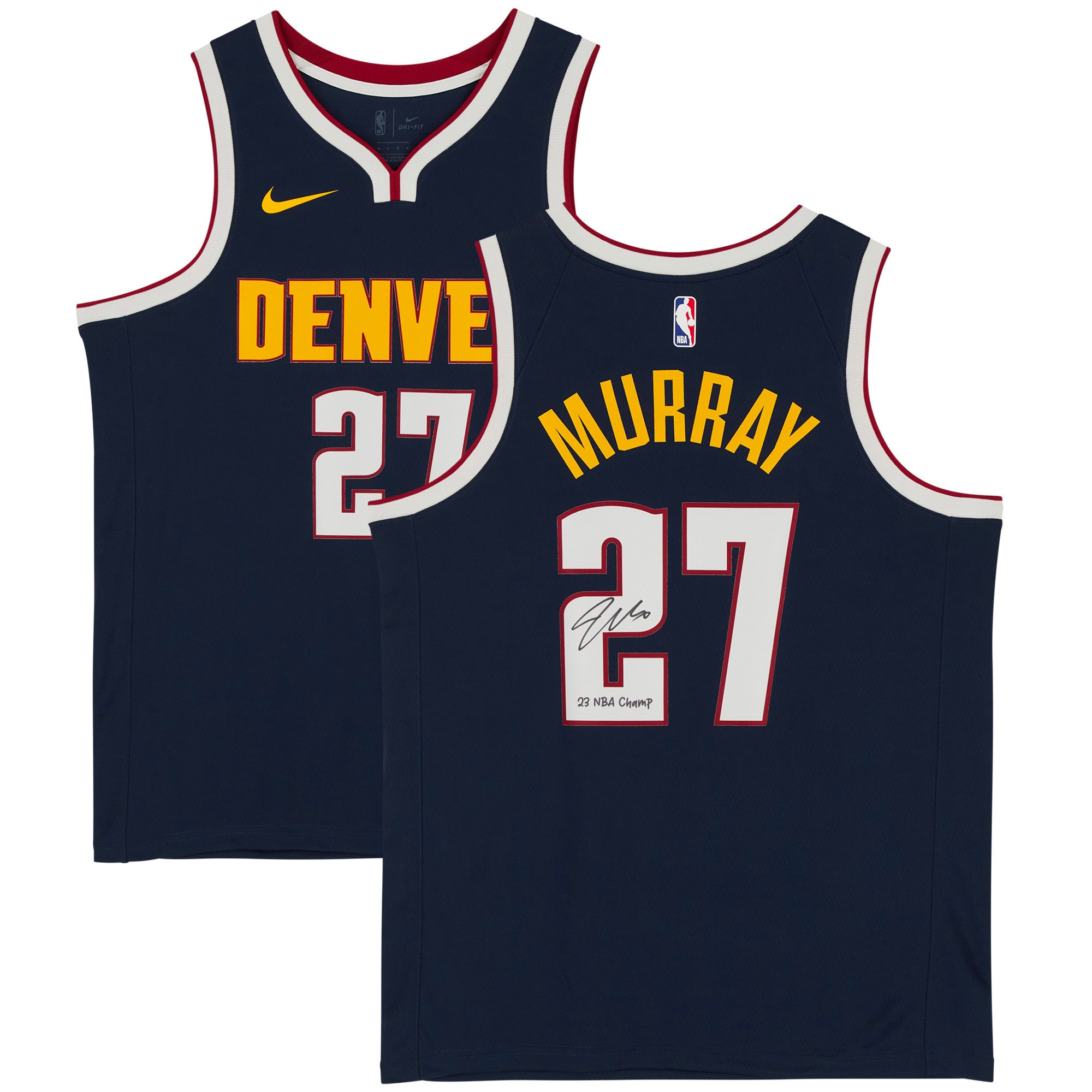Jamal Murray 27 Denver Nuggets 2023 NBA Finals Champions with "23 NBA Champ" - Basketball Jersey - JS182 