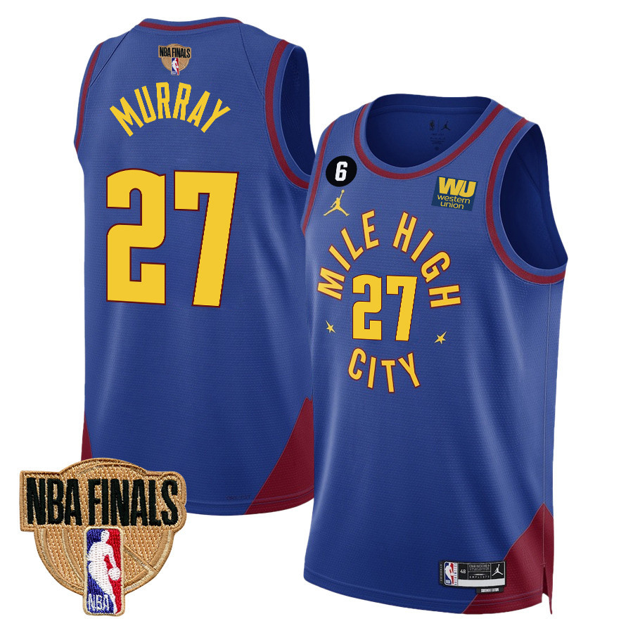 Jamal Murray 27 Denver Nuggets Final Champions 2023 Swingman YOUTH Basketball Jersey - Blue - JS419 